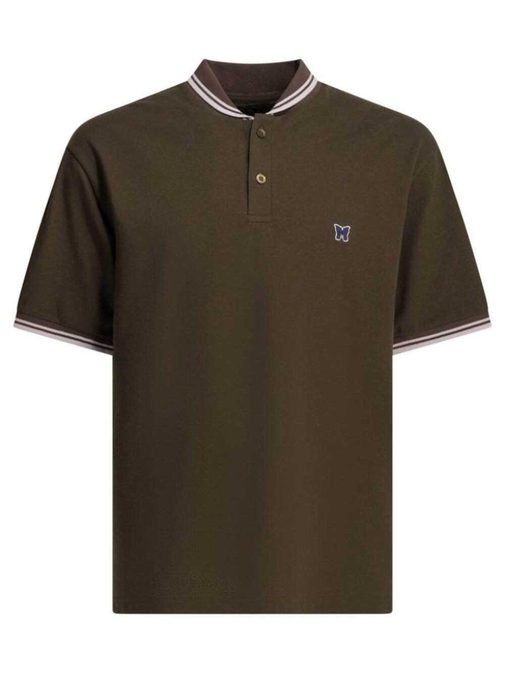 Needles Shawl Collar Polo Shirt With Buttons Tag Size M Men